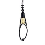1 Light Pendant in Matte Black Finish