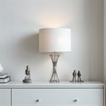 Polished Silver One Light Table Lamp