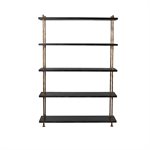 Cedric Book Shelf in Espresso and Forged Distressed Brass