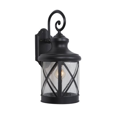 1 Light Exterior in Black Finish