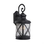 1 Light Exterior in Black Finish