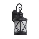 1 Light Exterior in Black Finish