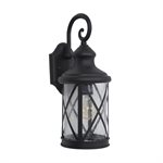 1 Light Exterior in Black Finish