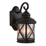 1 Light Exterior in Black Finish