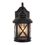 1 Light Exterior in Black Finish