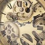 Brass Gears Table Top Clock