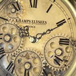 Aged Bronze and Brass Gears Table Clock