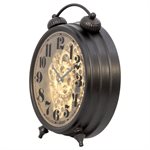 Black and Brass Gear Table Clock
