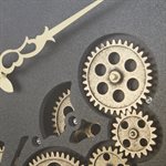 Black Round Gear Clock