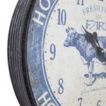 Ice Cream Farm Blue Wall Clock