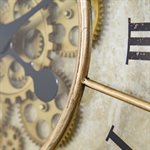 Gilded Round Gear Clock