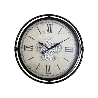 Industrial Bronze Roman Gear Clock Industrial Bronze Roman Gear Clock