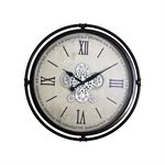 Industrial Bronze Roman Gear Clock