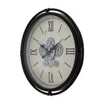 Industrial Bronze Roman Gear Clock