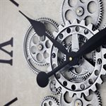 Industrial Bronze Roman Gear Clock