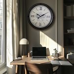 Industrial Bronze Roman Gear Clock