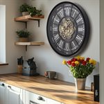 Espirit Black Iron Black Gear Clock