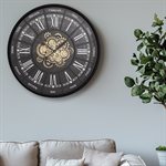 Espirit Black Iron Black Gear Clock