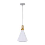 1 Light Pendant in White Finish