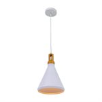 1 Light Pendant in White Finish
