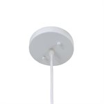 1 Light Pendant in White Finish