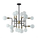 17 Light Chandelier in Black Stainless Finish