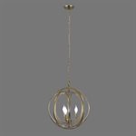 3 Light Chandelier in Satin Brass Finish