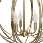 3 Light Chandelier in Satin Brass Finish