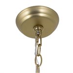 3 Light Chandelier in Satin Brass Finish