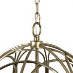 4 Light Chandelier in Satin Brass Finish