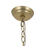 4 Light Chandelier in Satin Brass Finish