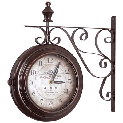Double sided Iron Wall Clock Double sided Iron Wall Clock