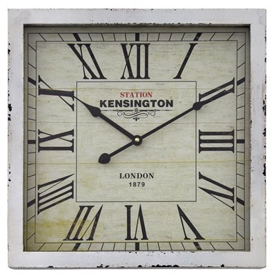 Square Wooden Wall Clock