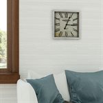 Square Wooden Wall Clock