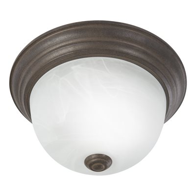 1 Light Flush Mount in Dark Brown Finish
