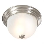 1 Light Flush Mount in Satin Nickel Finish