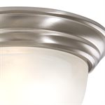 1 Light Flush Mount in Satin Nickel Finish