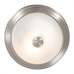1 Light Flush Mount in Satin Nickel Finish