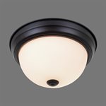 2 Light Flush Mount in Flat Black Finish