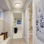 2 Light Flush Mount in Satin Nickel Finish