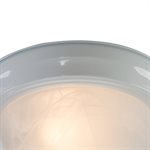 2 Light Flush Mount in White Finish