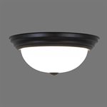 2 Light Flushmount in Flat Black