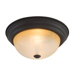 2 Light Flush Mount in Venetian Bronze Finish