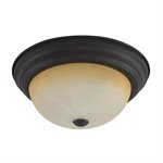 2 Light Flush Mount in Venetian Bronze Finish