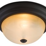 2 Light Flush Mount in Venetian Bronze Finish