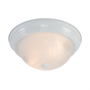 2 Light Flushmount in White Finish