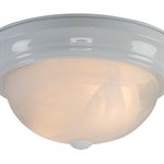 2 Light Flushmount in White Finish