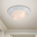 2 Light Flushmount in White Finish