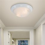 2 Light Flushmount in White Finish