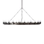 24 Light Chandelier in Raw Iron Grey Finish
